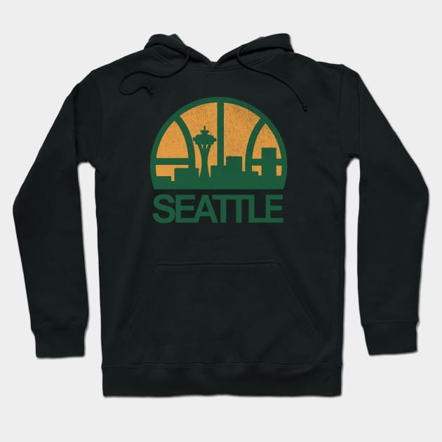 Classic Seattle SuperSonics Skyline Hoodie by LocalZonly
